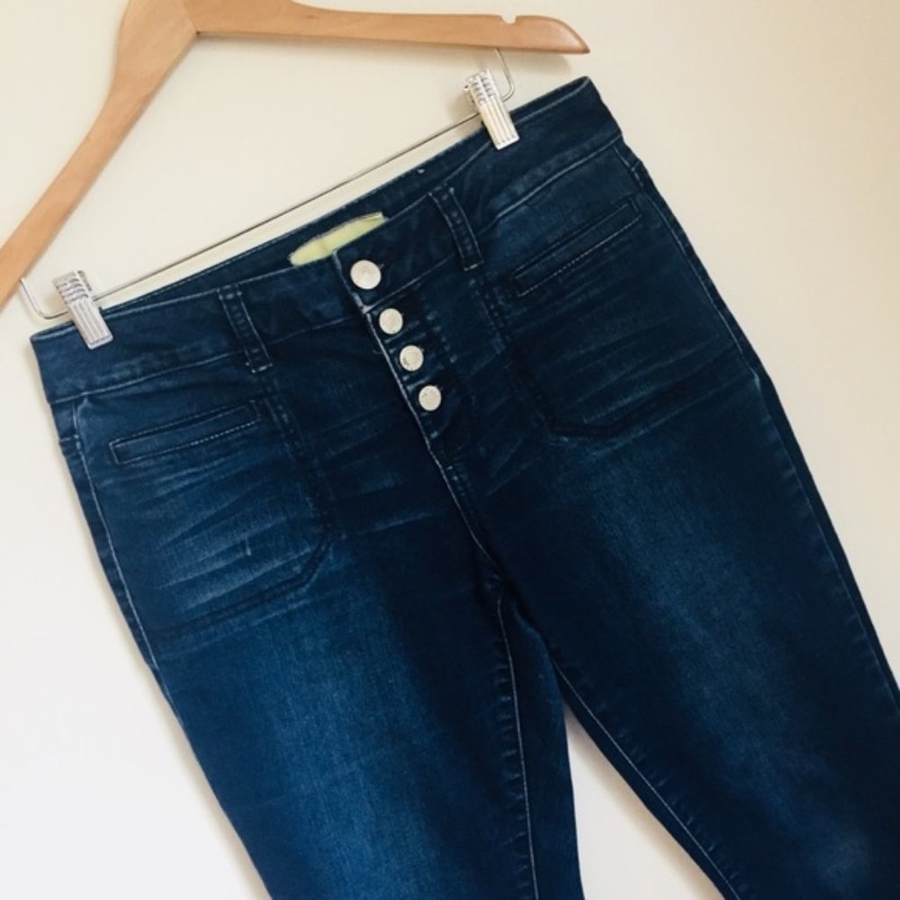 Almost Famous Button Front High Rise Premium Jeans